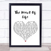 John Mayer The Heart Of Life White Heart Song Lyric Print