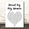 Lenny Kravitz Stand By My Woman White Heart Song Lyric Print