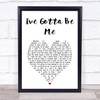 Paloma Faith I've Gotta Be Me White Heart Song Lyric Print