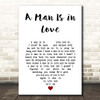 The Waterboys A Man Is in Love White Heart Song Lyric Print