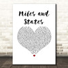 Abandoning Sunday Miles and States White Heart Song Lyric Print