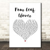 Celtic Songs Glasgow Celtic FC Four Leaf Clover White Heart Song Lyric Print