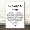 The Cinematic Orchestra To Build A Home White Heart Song Lyric Print