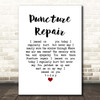 Elbow Puncture Repair White Heart Song Lyric Print