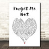 Patrice Rushen Forget Me Nots White Heart Song Lyric Print