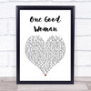 Peter Cetera One Good Woman White Heart Song Lyric Print