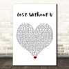 Robin Thicke Lost Without U White Heart Song Lyric Print