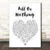 Small Faces All Or Nothing White Heart Song Lyric Print