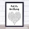 Small Faces All Or Nothing White Heart Song Lyric Print