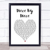The Hunna Piece By Piece White Heart Song Lyric Print