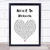 Aaron Watson Next To Heaven White Heart Song Lyric Print