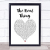 Gwen Stefani The Real Thing White Heart Song Lyric Print