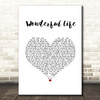Alter Bridge Wonderful Life White Heart Song Lyric Print