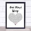 Leona Lewis One More Sleep White Heart Song Lyric Print