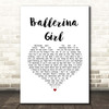 Lionel Richie Ballerina Girl White Heart Song Lyric Print