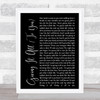 Haley & Michaels Giving It All (To You) Black Script Song Lyric Quote Print