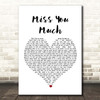 Janet Jackson Miss You Much White Heart Song Lyric Print