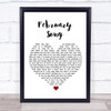 Josh Groban February Song White Heart Song Lyric Print