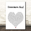 Lana Del Rey Cinnamon Girl White Heart Song Lyric Print