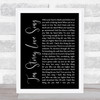 The Stone Roses Ten Storey Love Song Black Script Song Lyric Quote Print
