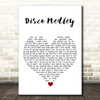 Selena Disco Medley White Heart Song Lyric Print
