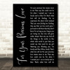 Otis Redding For Your Precious Love Black Script Song Lyric Quote Print