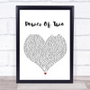 Indigo Girls Power Of Two White Heart Song Lyric Print