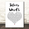 Ken Boothe Silver Words White Heart Song Lyric Print