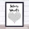 Ken Boothe Silver Words White Heart Song Lyric Print