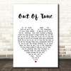 Real Estate Out Of Tune White Heart Song Lyric Print