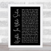 Moody Blues Nights In White Satin Black Script Song Lyric Quote Print