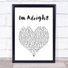 Stereophonics Im Alright White Heart Song Lyric Print