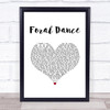 Terry Wogan Foral Dance White Heart Song Lyric Print