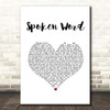 Chase & Status Spoken Word White Heart Song Lyric Print