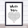 Izzy Bizu White Tiger White Heart Song Lyric Print