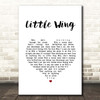 Jimi Hendrix Little Wing White Heart Song Lyric Print