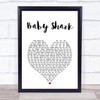 Pinkfong Baby Shark White Heart Song Lyric Print