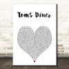 Suzanne Vega Toms Diner White Heart Song Lyric Print