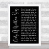 The Beatles Only A Northern Song Black Script Song Lyric Quote Print