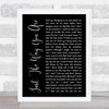 Billy Joel Just The Way You Are Black Script Song Lyric Quote Print