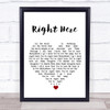 Kj Apa Right Here White Heart Song Lyric Print