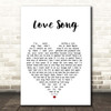 Pink Love Song White Heart Song Lyric Print