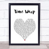 Rocky Horror Picture Show Time Warp White Heart Song Lyric Print