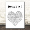 Scouting For Girls Heartbeat White Heart Song Lyric Print