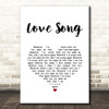 The Cure Love Song White Heart Song Lyric Print