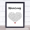 The Cure Plainsong White Heart Song Lyric Print