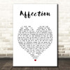 Cigarettes After Sex Affection White Heart Song Lyric Print