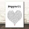 Deaf Havana Happiness White Heart Song Lyric Print