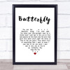 Lenny Kravitz Butterfly White Heart Song Lyric Print