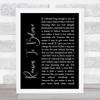 Rod Stewart Reason To Believe Black Script Song Lyric Quote Print